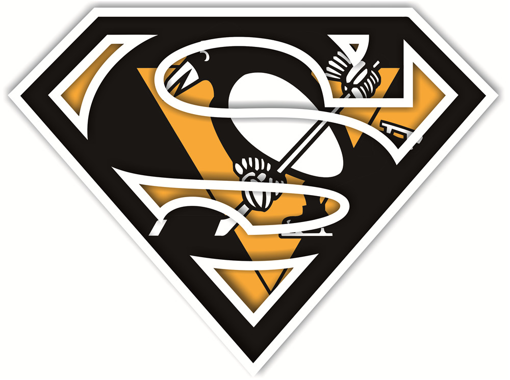 Pittsburgh Penguins superman logos iron on heat transfer